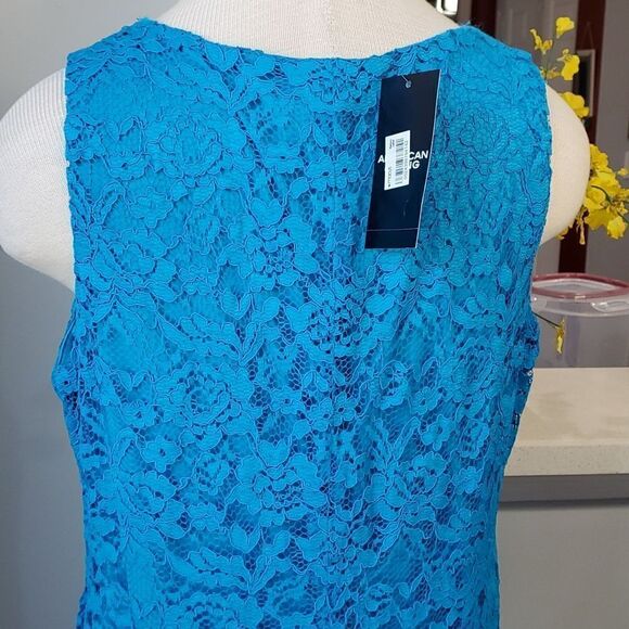NWT,‎ blue lace dress. Sleevless size 15. By American Living. Great Easte… - Picture 6 of 9